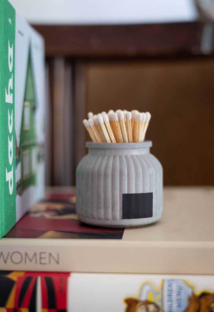 Apothecary Match Holder- Long Matches: Pink