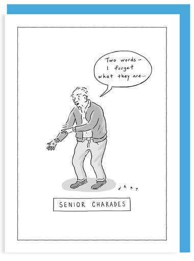 SENIOR CHARADES NEW YORKER CARD