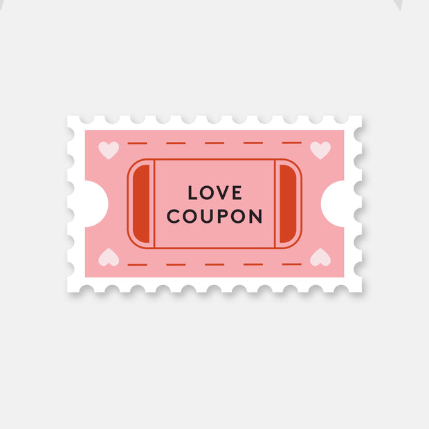 Love Coupon Vinyl Sticker