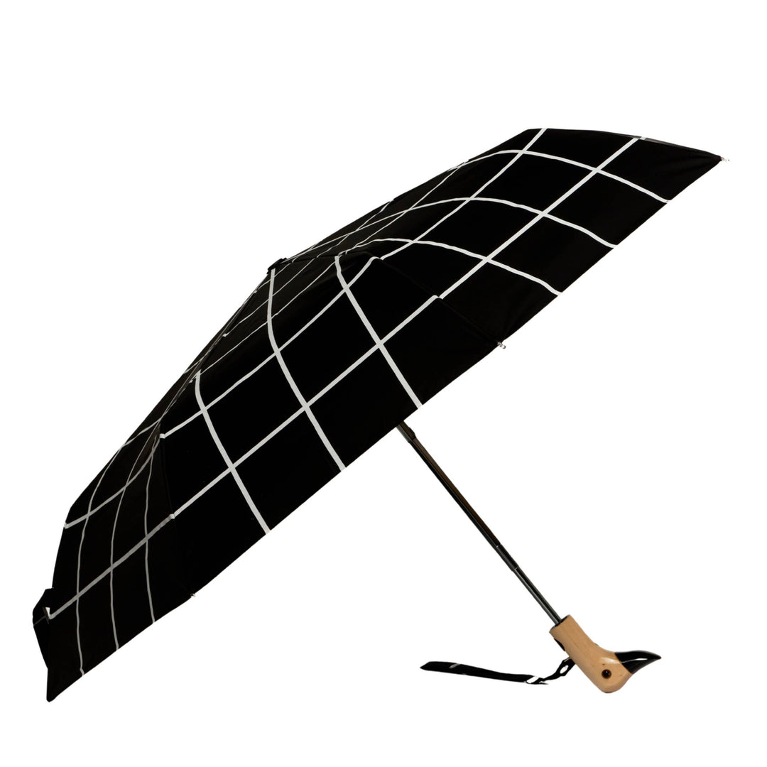 Black Grid Duck Umbrella
