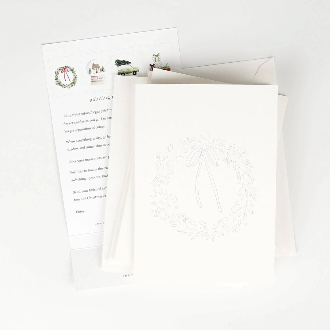 Christmas cheer paintable watercolor notecard set