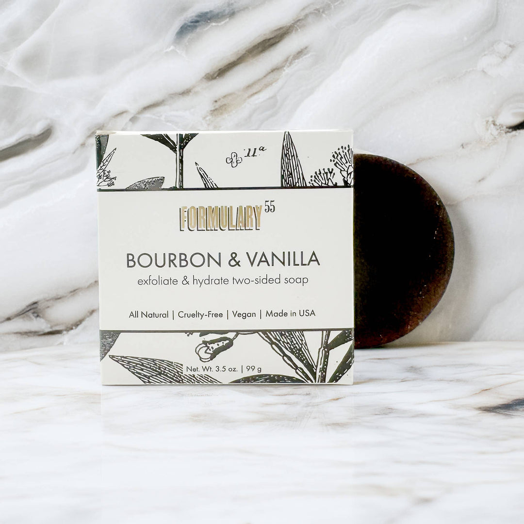 Bourbon & Vanilla: Exfoliate & Hydrate Double Soap