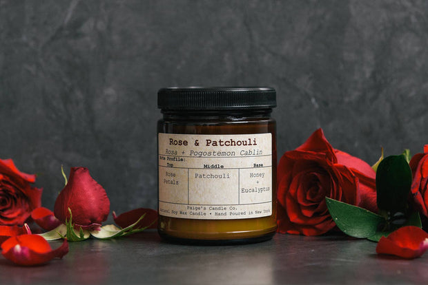 Rose and Patchouli Taxonomy Candle: 4oz