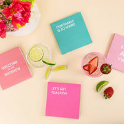 Let's Get Toasty -  Pink Cocktail Napkins