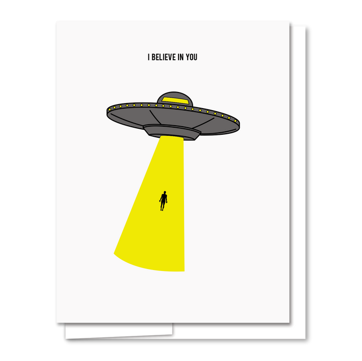 UFO - Letterpress Funny Everyday Card