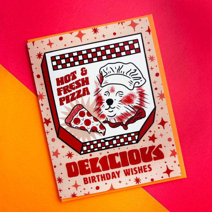 Pizza Birthday Card