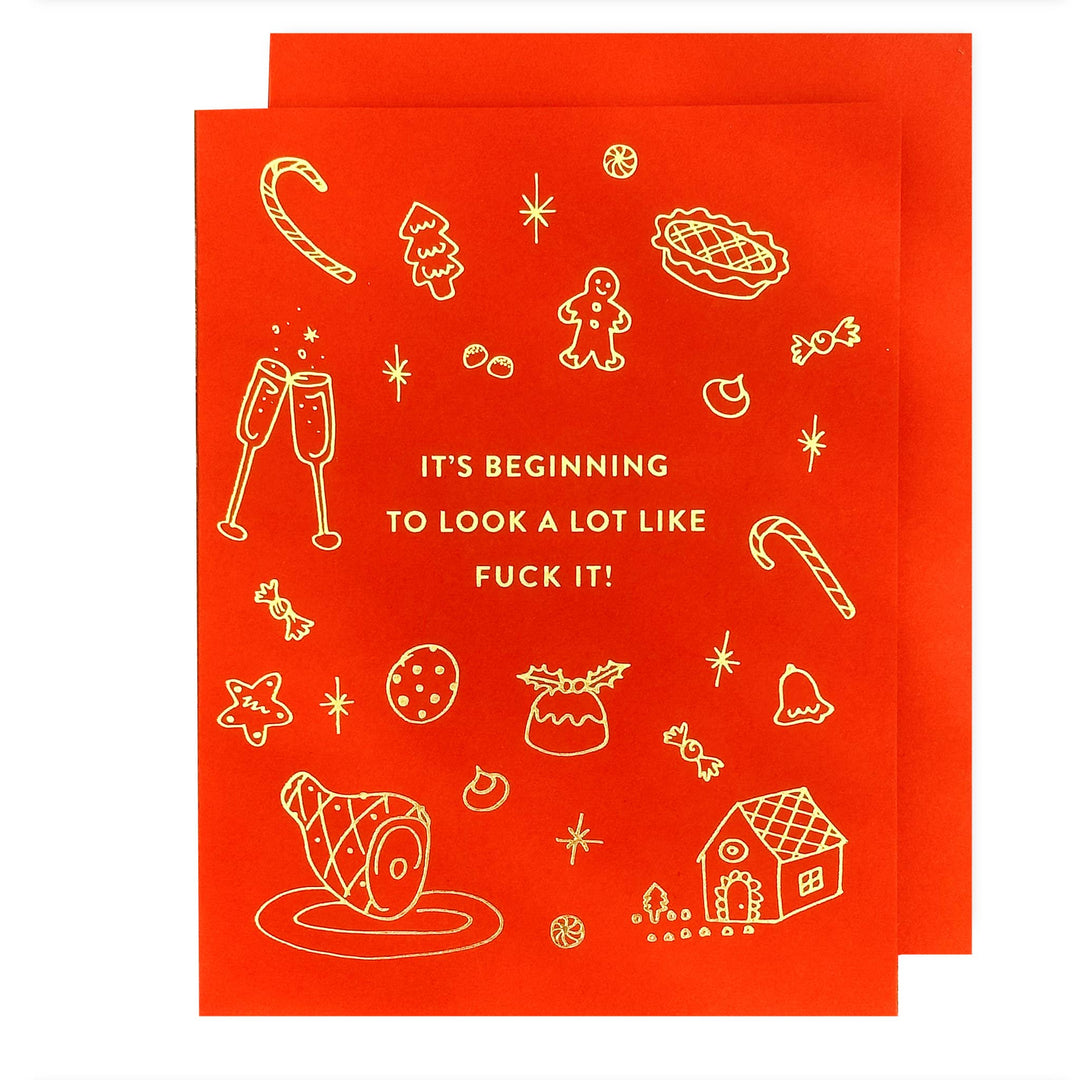 Beginning to Look Like F It Holiday Card: Single Card