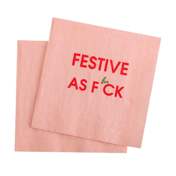 Festive as Fu*ck Holiday Napkins