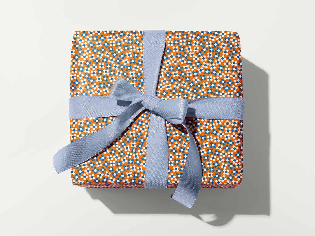 Little Fleurs on the Prairie, Orange, Wrap Sheets or Roll