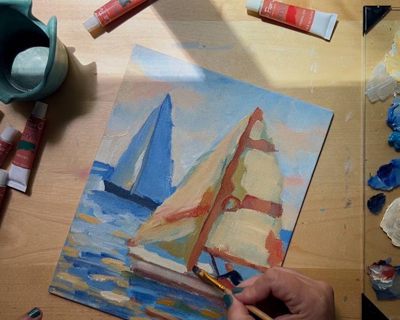 East Coast Regatta painting kit, impressionist painting kit