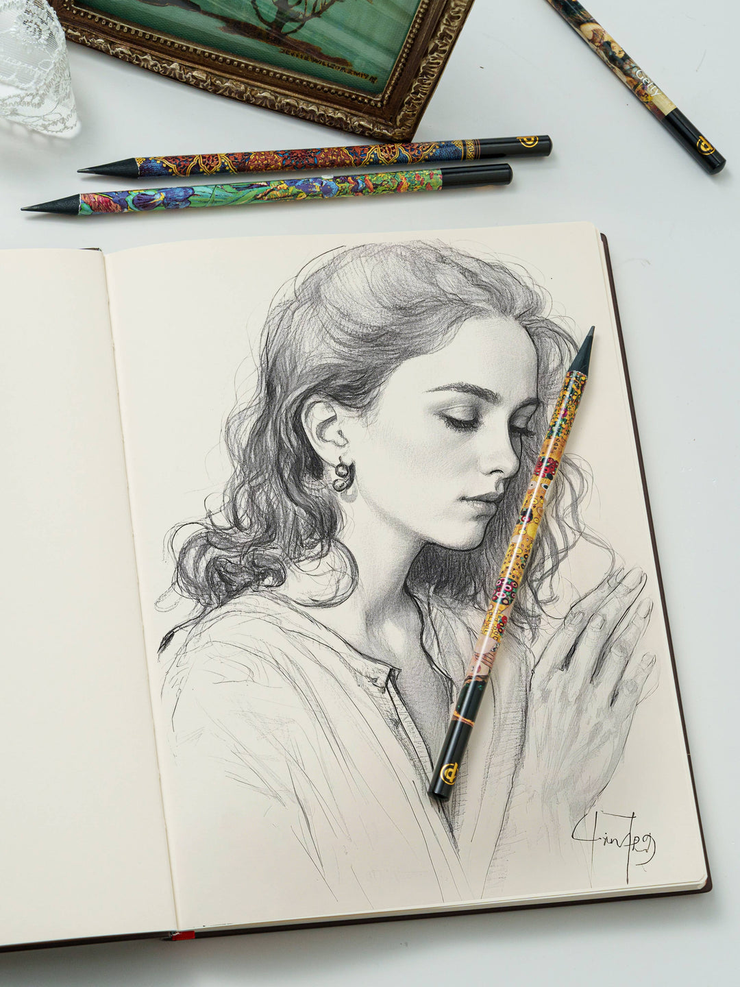 Paperblanks Klimt The Kiss 4-Pack Pencils