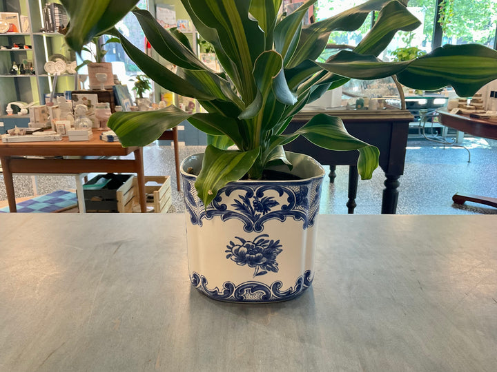 Tiffany White & Blue Vintage Planter