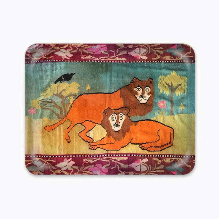 Two Lions Orange Tray