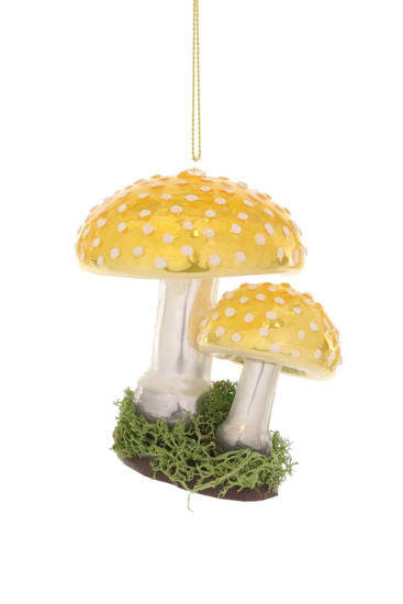 Yellow Amanita Mushroom Ornament