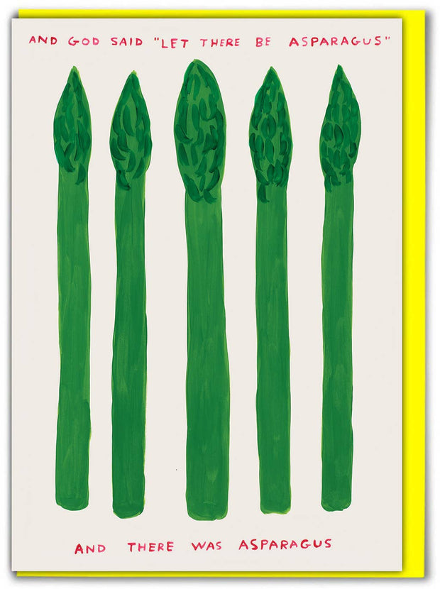 Funny David Shrigley Asparagus Birthday Card