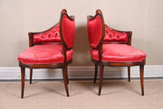 Pair of Asymmetrical Hollywood Regency Style Lounge Chairs