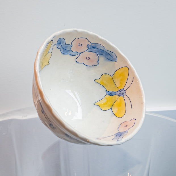 Small Flower & Butterfly Porcelain Bowls