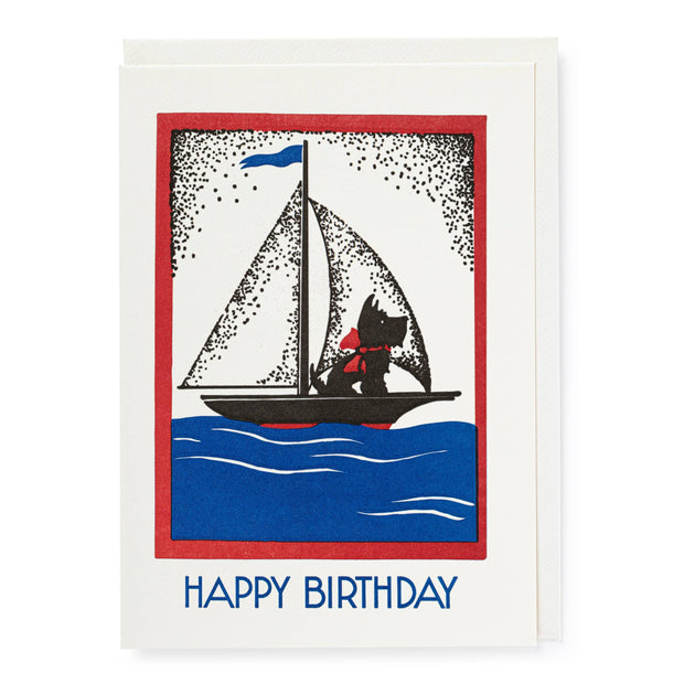 Scottie Dog Happy Birthday Greeting Card