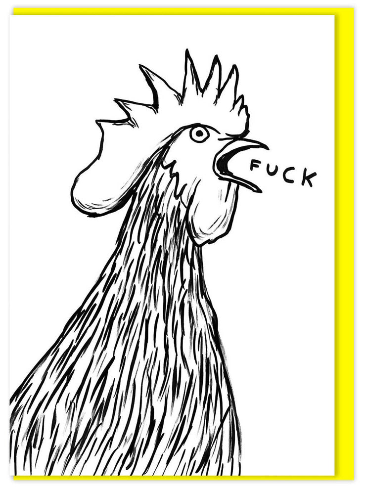 David Shrigley Card Cockerel Fuck