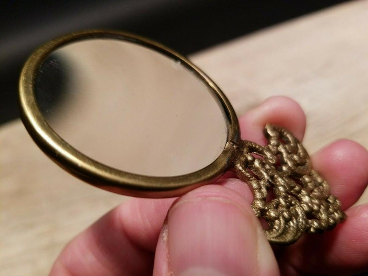 Small Brass Ornate Magnifying Glass Lens