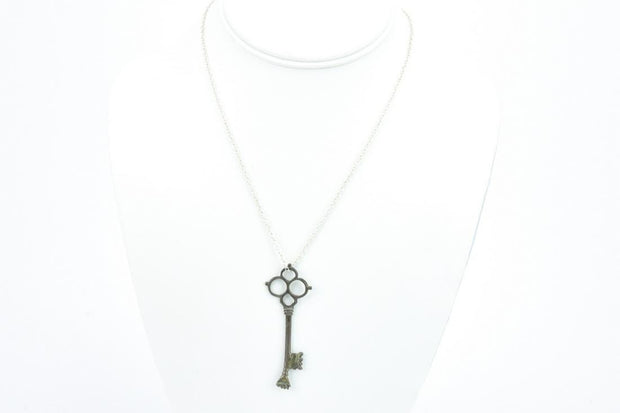 Figa Skeleton Key Pendant On Sterling Silver Chain