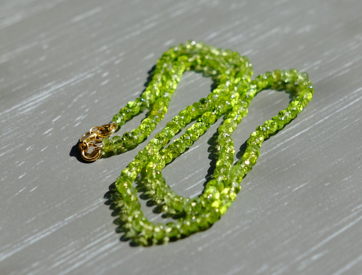 Peridot Silk-knotted Candy Necklace
