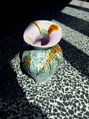 PINK & GREEN Textured Lip Vase