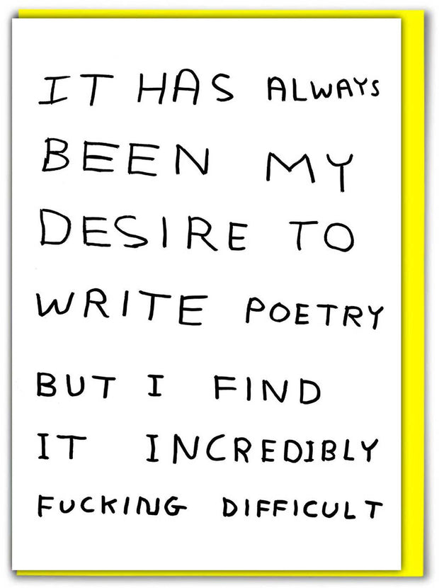 David Shrigley Card Write Poetry
