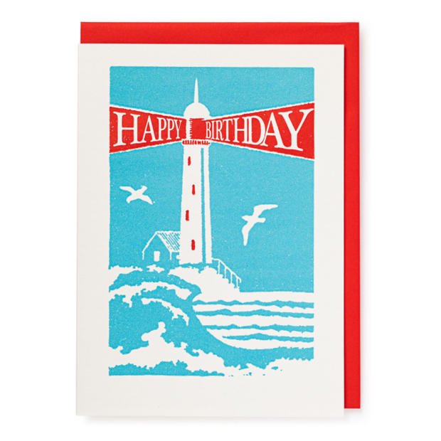 Happy Birthday Light House Greeting Card