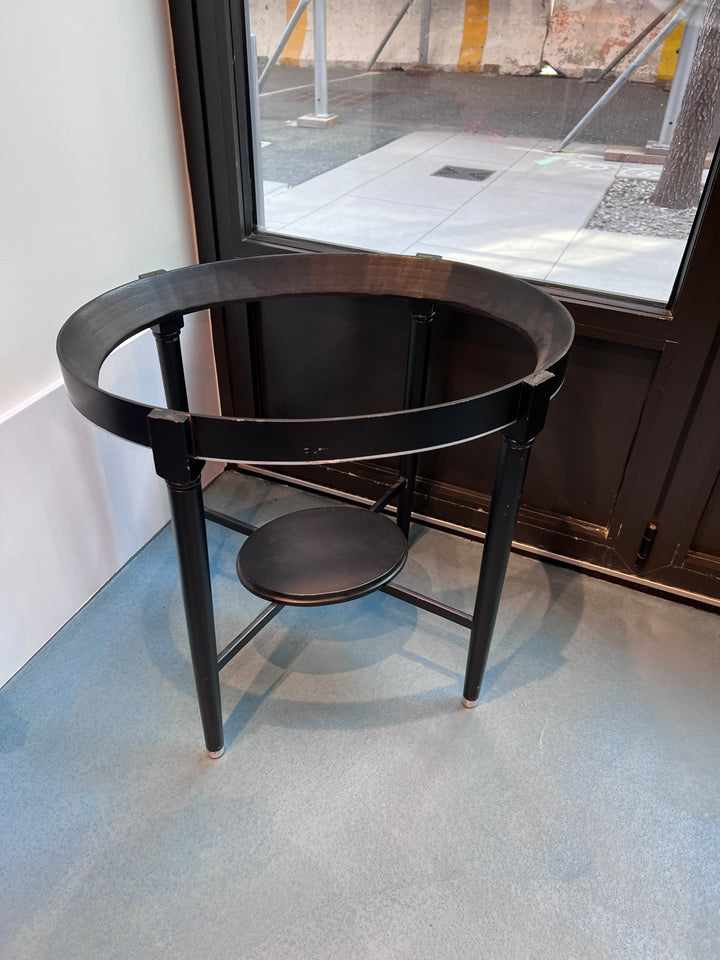 Enamel Peacock Tray w Black Base