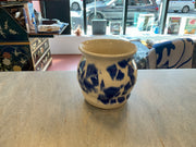 Blurred Blue Glyph Vase