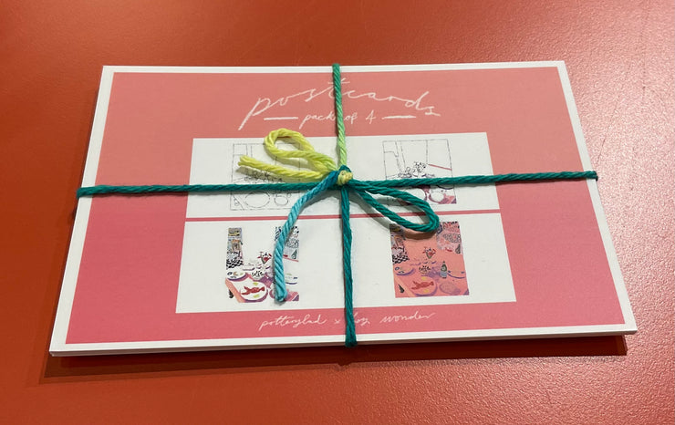 Table Setting Postcards Pack of 4
