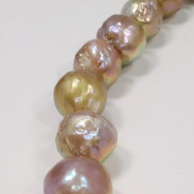 Sterling Multi Color Pearl Necklace