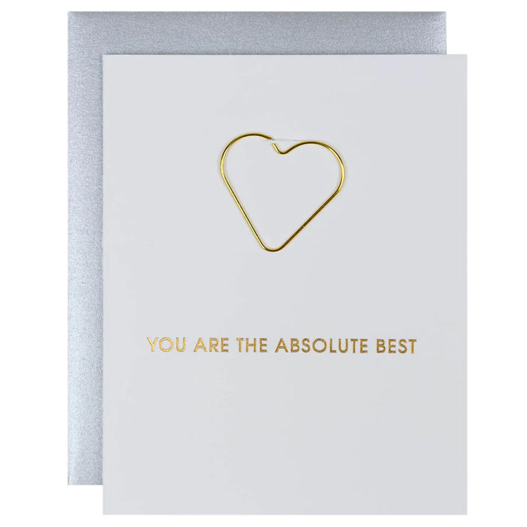 Absolute Best - Heart Paper Clip Card
